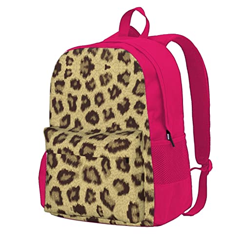Sac à dos léopard jaune avec compartiment ordinateur portable et bretelles confort