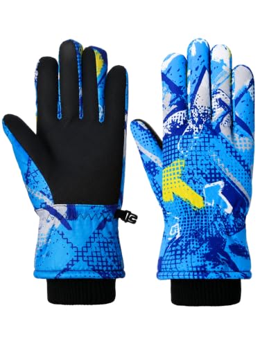 Image of Geyoga Kids Waterproof Winter Snow Ski Gloves