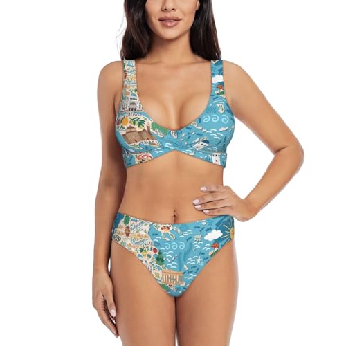 Maillot de bain deux pièces Grèce ajustement parfait pour plage