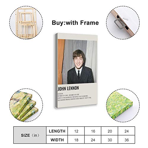 Poster esthétique vintage John Lennon des années 90 pour chambre à coucher, décoration sportive, paysage, bureau, chambre, cadeau, 50 × 75 cm - Les Beatles, Paul McCartney, John Lennon, RIngo Starr, George Harrison Poster esthétique vintage John Lennon des années 90 pour chambre à coucher, décoration sportive, paysage, bureau, chambre, cadeau, 50 × 75 cm – Image 3