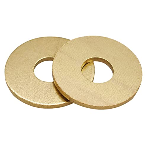 MACHSWON 10 PCS Flat Washers Brass Flat Gaskets M10 ID 20mm OD 1.5mm Thick Round Copper Rings Gasket Washer Metal Retainer Ring Screw Fastener Hardware Accessories - Image 2