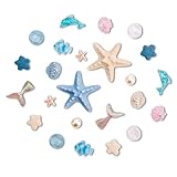 24 Pcs Ocean Beach Theme Refrigerator Magnets, Strong Magnetic Decor for Fridge, Whiteboard, Office, Kitchen, Locker to Hold Photos & Notes, Idea