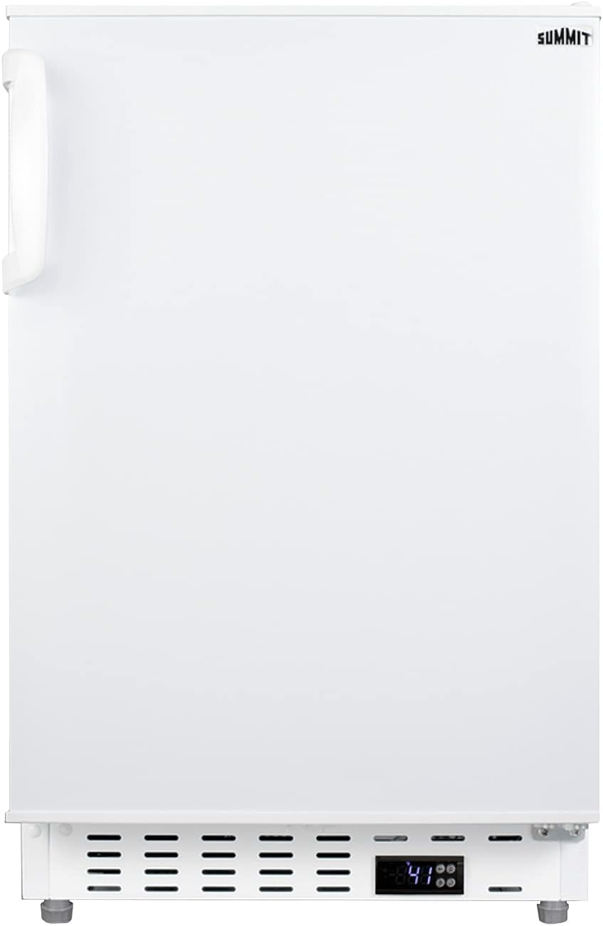 Summit Appliance ALR46W Built-in Undercounter ADA Compliant Residential All-Refrigerator in White with Door Storage, Adjustable Thermostat, Open Door Alarm, Sealed Back and Auto Defrost