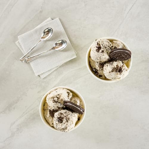 Image of Restaurantware Ice Cream Cups 50 Pack of 8 oz Leak-Resistant Disposable Dessert Bowl Frozen Yogurt Cup Round Paper Container For Cold And Hot Desserts