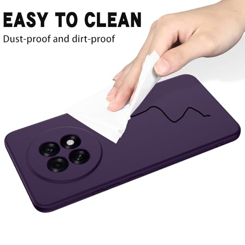 Image of Back Cover for Oppo F31 Pro Plus 5G | Full Camera Protection | Premium Liquid Silicon Case | Flexible Bumper Case for Oppo F31 Pro Plus 5G (Dark Purple)