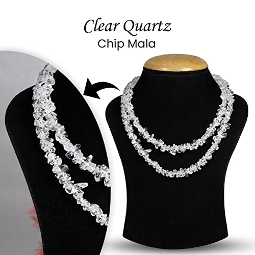 Image of Reiki Crystal Products Certified Natural Crystal Stone Chip Mala Necklace Collection for Men & Women, Reiki Energized Gemstone Jewellery for Meditation, Yoga, Spiritual Styling & Everyday Wear, Multiple Stone Variants