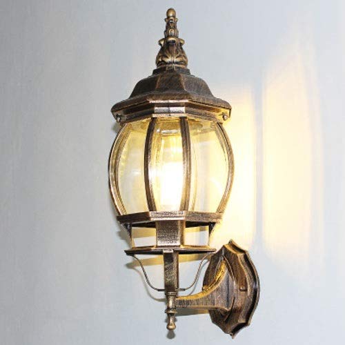 Lanterne extérieure murale traditionnelle en verre de décoration européenne