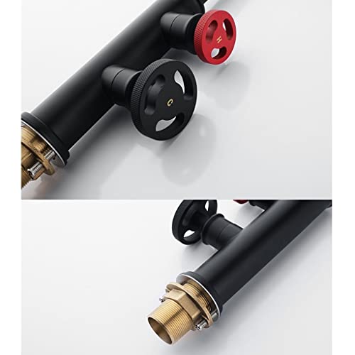 Mitigeur de lavabo mécanique robuste robinet d'évier double commande eau chaude froide - 6