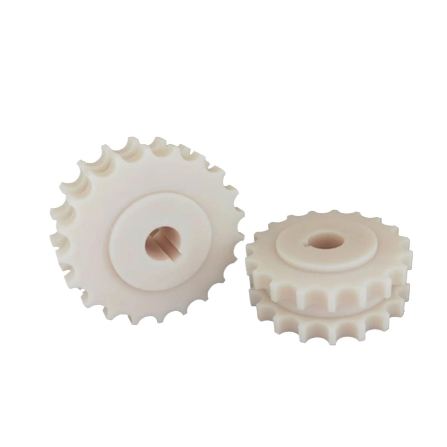 Ritzelwelle 2 Stück 820 Nylon-Kettenrad, 25 mm, 30 mm, 35 mm, 40 mm Innenloch, 21 Zähne, Kettenplatte, Antriebsrad, 129 mm Durchmesser, Kettenrad Motorgetriebe(25mm)