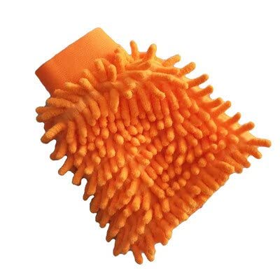 Guante de lavado de coche, guante de lavado de coches, guante de lavado de autos de chenilla coral guantes de microfibra suave para limpieza de coche, guante de paño de cera (color: verde