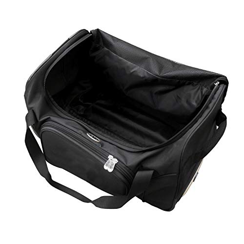 Denco NFL Buffalo Bills Wheeled Duffel Bag, Black, 22 x 12 x 5.5 (NFBBL401)