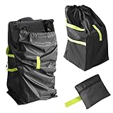 DMS PROTECTOR Gate Cheak Stroller Bag for Airplane Travel, Standard or Double Stroller Travel Bag For Airplane, Waterproof Travel Carry Bag, Large Stroller Cover, Black