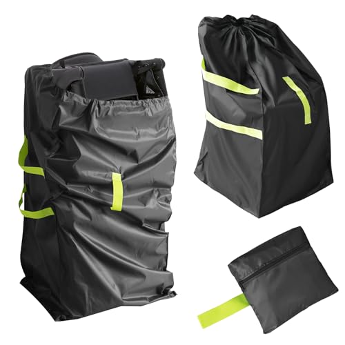 DMS PROTECTOR Gate Cheak Stroller Bag for Airplane Travel Standard or Double Stroller Travel Bag For Airplane Waterproof Travel Carry Bag Large Stroller Cover Black