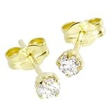 zeitlos und schön InCollections Damen-Ohrstecker 333/000 Gold mit Zirkonia weiss 0010160005401