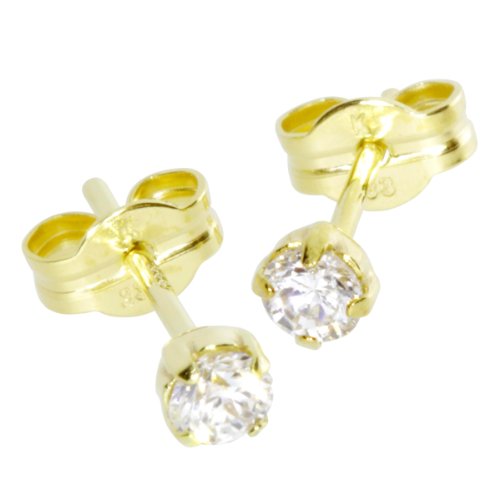 Preisvergleich Produktbild InCollections Damen-Ohrstecker 333 / 000 Gold mit Zirkonia weiss 0010160005401