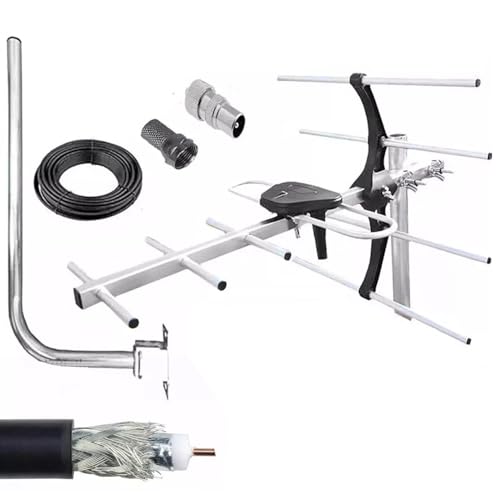 4G Outdoor Loft TV Aerial Antenna Kit 10m RG6 Cable Freeview HD Long Range