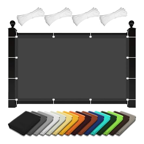 Voile d'ombrage rectangulaire imperméable et résistant au vent gris - 2