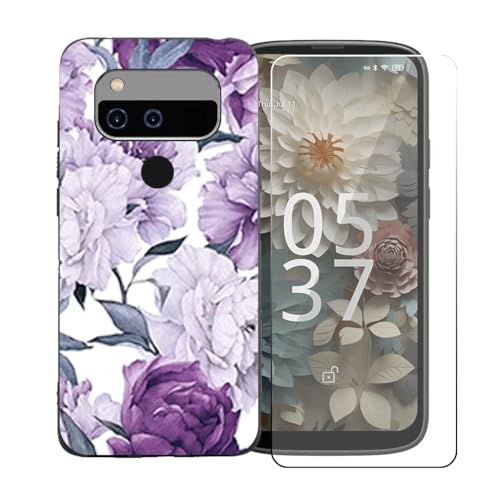 CongJiaLingXi�P�[�X�K�p �� Unihertz jelly 3 (5.05") �K�p �� �d�����ꂽ�K���X�X�N���[���v���e�N�^�[�A�_�炩���V���R�[���V�F���o���p�[�h�Ռ�TPU�ی�J�o�[�������,LLM28