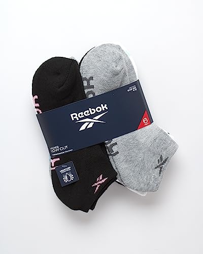 Image of Reebok Womens Low Cut Socks 6 Pack Cushioned Athletic Performance Socks | Breathable, Moisture-Wicking Fabric with Arch Support, a Comfort Toe Seam and Flexible Stretch Fit