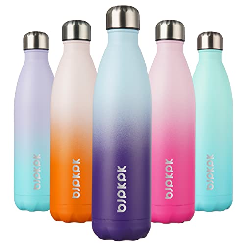 Image of BJPKPK 25 oz Insulated Water Bottle, Stainless Steel Flask, Leak Proof