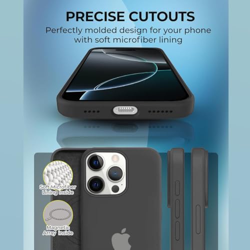 Image of iPhone 16 pro Max Silicone Back Case | Shock Proof Design & Camera Protection | Premium Rubberised Apple iPhone 16 pro Max Cover (Microfiber Lining) | Ultra Smooth Silicone - Black