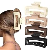 MISSTARS 4 Stück Extra Große Haarklammern, 13cm Jumbo große Haarklammern für Dickes, Langes, Lockiges Haar, Matte Rutschfester Haarspangen Damen Haar mit Starkem Halt, XL übergroße Haarklemme