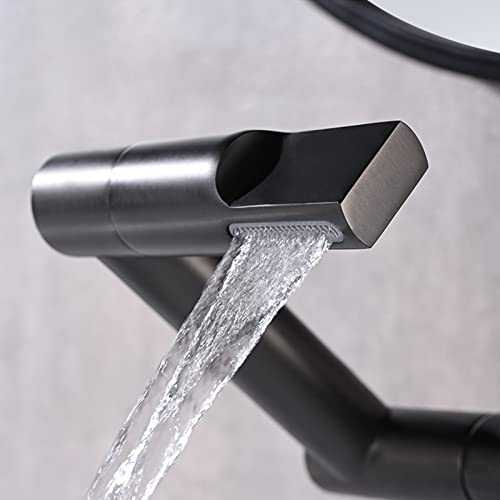 Robinet de salle de bain avec affichage numérique LED et lignes épurées - 5