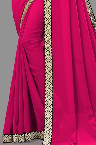 Sari de georgette ligero para evitar el calor en ceremonias con blusa 5