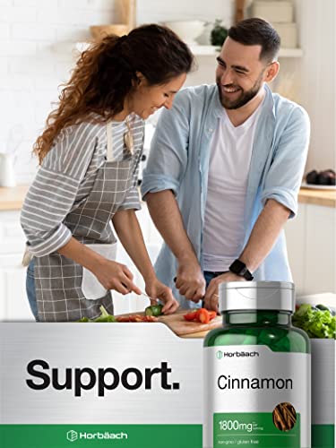Cinnamon Capsules 1800Mg | 150 Count | Ceylon Cinnamon Supplement | Vegetarian, Non-Gmo, Gluten Free | By Horbaach #TOP5