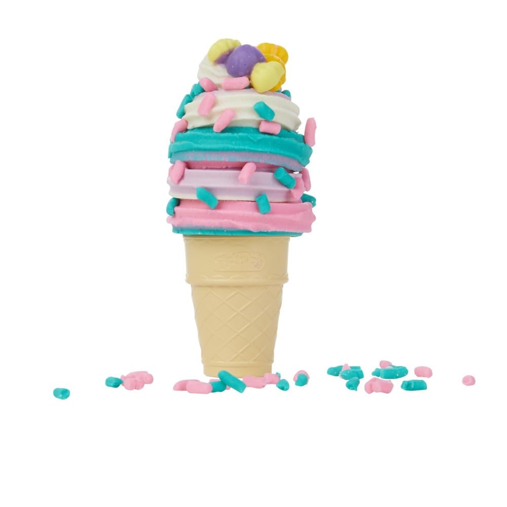 Play-Doh Glaces Fantastiques - Magical Frozen Treats Playset - 4 Pots de Couleurs Doubles
