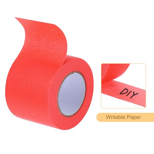 Image of Masking Tape Painters Tape Paper Tape [for Crafts DIY Walls Painting Packing Automotive Decoration Teaching]- 2 Inch x 16 Yards /7 Rolls(Green /Pink /Orange /Yellow /Red /Purple /Blue)
