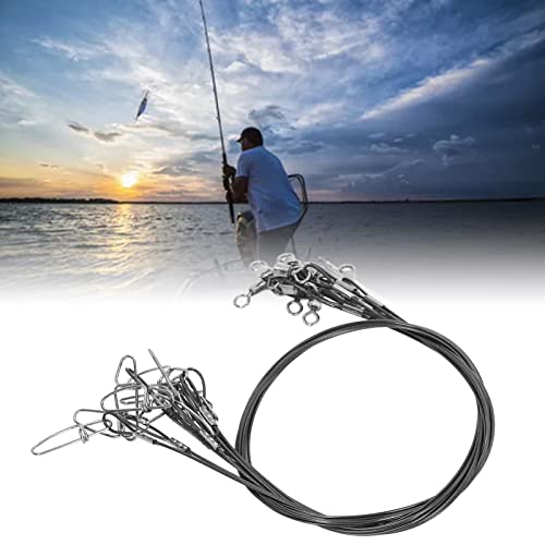 Cañas 50 cm 10 piezas línea líder de pesca anti-mordida miniatura 3