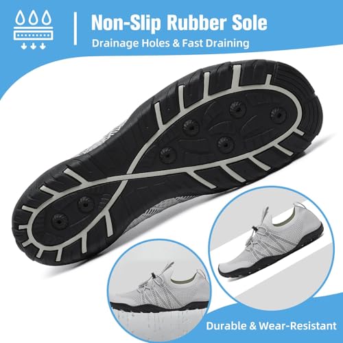 Image of Mishansha Water Shoes for Women Men, Quick-Dry Barefoot Swim Shoes with Drainage Holes, Lightweight Aqua Shoe for Beach Pool River Boating Yoga Walking