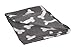 Karlie Hunde Fleecedecke Knochenmotiv, Hundedecke, Fleece, Grau, 100x70 cm