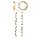 BKEPDY Pendientes Mujer Pendiente Aro con Colgantes Intercambiables Pendientes Colgantes Joyas de Aros Pequeños con Dijes Evil Eye Hamsa Rombo Joyeria Mujer (Oro B)