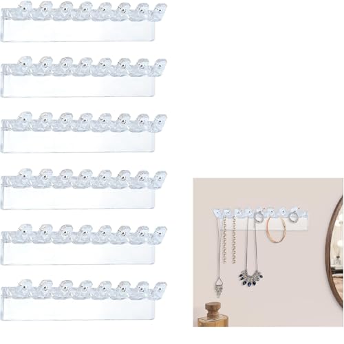 Suuwwn Soporte para cadenas de joyas, 6 unidades, organizador de joyas robusto para collares, pulseras y pendientes, joyas colgantes de almacenamiento Suuwwn Soporte para cadenas de joyas, 6 unidades, organizador de joyas robusto para collares, pulseras y pendientes, joyas colgantes de almacenamiento