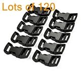 Cosmos ® 120 PCS 5/8 Inch Economy Contoured Side Release Plastic Buckles with Cosmos Fastening Strap
