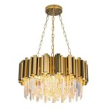 Modern Chandelier Crystal Chandelier Lighting 9 Lights Gold Chandelier Light Fixture Dining Room Cha