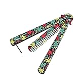 Folding Combs Stainless Steel Beautiful Fold Practice Combs 3d Print Hair Styling Tools for Sport Outdoor Use