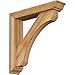 Ekena Millwork BKT0402X18X18LEC01RWR Legacy Traditional Rough Sawn Bracket w/Offset Brace, Western Red Cedar