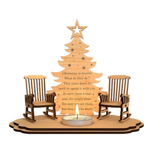 Portacandele in legno – Portacandele decorative | Portacandele per albero di Natale | Simpatici candelieri per feste di vacanza forniture rustiche per la casa