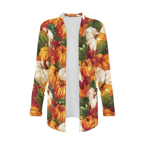 Image of Forchrinse Red Ladybug Cardigan for Women Causal Long Sleeve Open Front Cardigans Sweater Fashion 2024 Fall Coat with Pockets