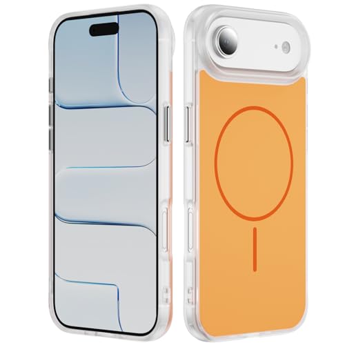 Coque iPhone 17 Air compatible MagSafe LEMAXELERS ultra fine orange
