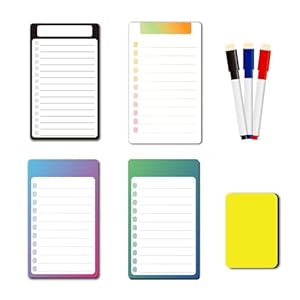 HAOXYO 4 Stück Magnettafel Set Kühlschrank
