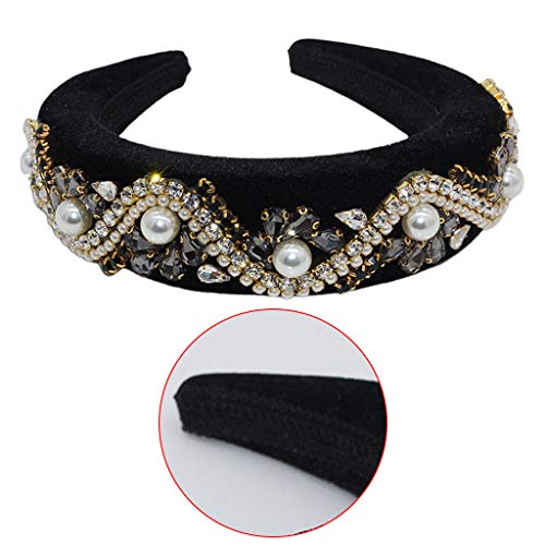 Serre-tête strass large et confortable fixe coiffure femme chic - 3