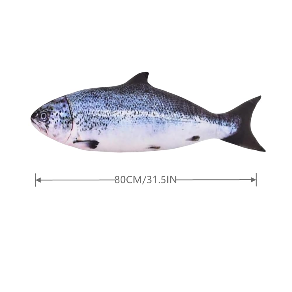 TONGMAN Simulation FishPlushToy Pillow23.6inch/ 60cm Stuffed Animal FishPlush PillowSoft Fish Decorate Pillow - Image 2