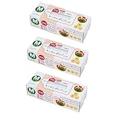 ジャパックス 特厚 保存袋 キッチンパック 半透明 Mサイズ 横21cm+マチ4cm×縦35cm 厚み0.015mm エンボス加工 開きやすい 湯せん調理可能 ポリ袋 コンパクト 100枚×3箱 計300枚入