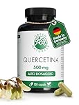 Green Naturals® Quercetina ad alto dosaggio – 500 mg da estratto naturale di Sophora japonica – 100% vegana & senza additivi – 180 capsule (6 mesi)