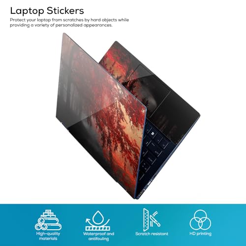 Image of Galaxsia Scenery D4 Top+Wrist Pad Vinyl Laptop Skin /Sticker /Cover Upto 15.6 Inches Laptops Laminated-Removable-HD Quality Compatible for Hp-Dell-Sony-Lenovo-Asus etc.(15x10 Inches)