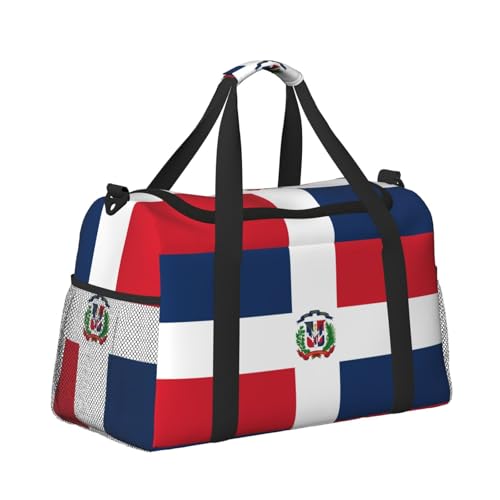 Flag Of The Dominican Republic Duffel Travel Gym Sports Overnight Weekend Duffle Bags For Men Women3